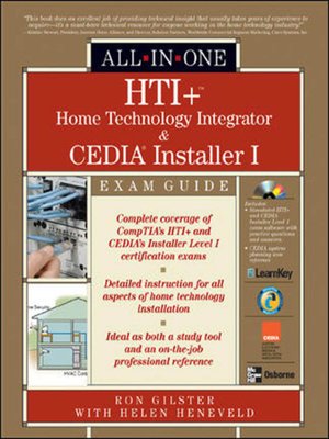 cover image of HTI+&#8482; Home Technology Integration and CEDIA&#174; Installer I All-in-One Exam Guide